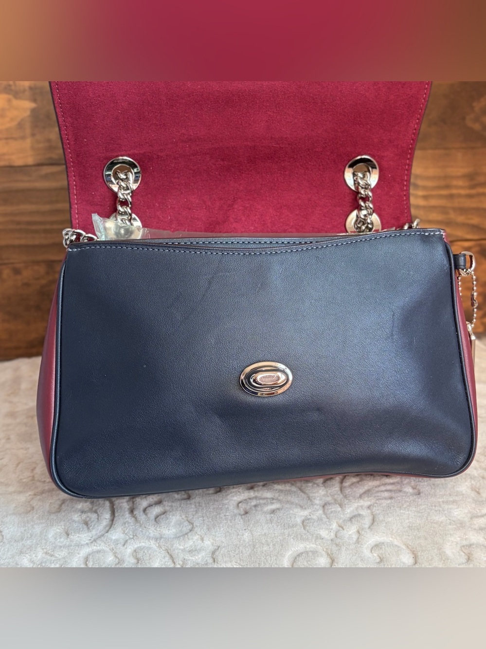 Coach Cassidy Colorblock Jasmine Multi Leather Chain Crossbody Shoulder Bag - Picture 16 of 16